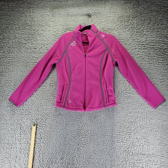 Eddie Bauer Jacket Girls Large Pink Full-Zip Activewear Polyester Warm Fleece - Picture 1 of 8